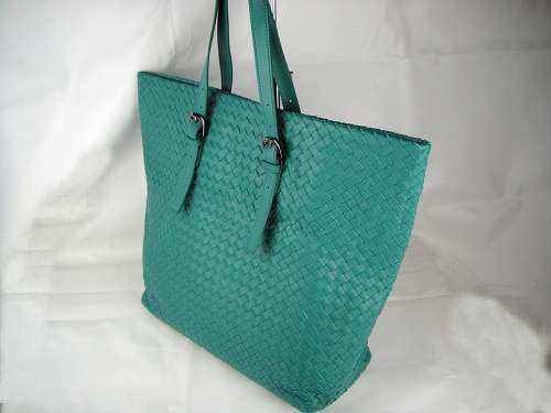 Bottega Veneta Lambskin Tote Bag 1027 Green handbag